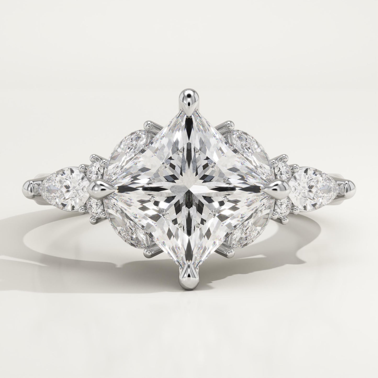 Princess Cut Nature Inspired Lab-Grown Diamond Engagement Ring