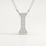 0.083 TCW Round Lab-Grown Diamond I Initial Necklace