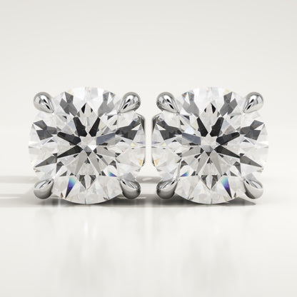 1 TCW Round Lab-Grown Diamond Stud Earrings