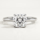 2.0 CT Cushion Cut Solitaire Lab-Grown Diamond Engagement Ring