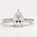 2.0 CT Pear Cut Solitaire Lab-Grown Diamond Engagement Ring