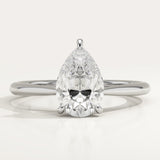 2.0 CT Pear Cut Solitaire Lab-Grown Diamond Engagement Ring