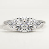 2.0 CT East West Marquise Cut Solitaire Lab-Grown Diamond Engagement Ring