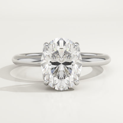 Oval Cut Solitaire Lab-Grown Diamond Engagement Ring