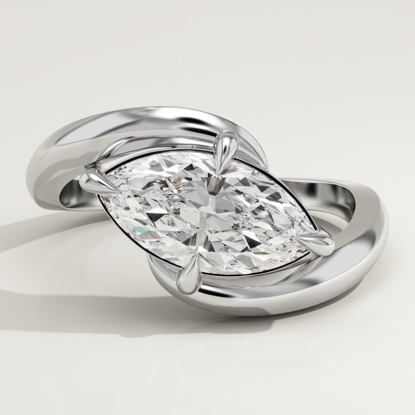 Marquise Cut Solitaire Lab-Grown Diamond Engagement Ring