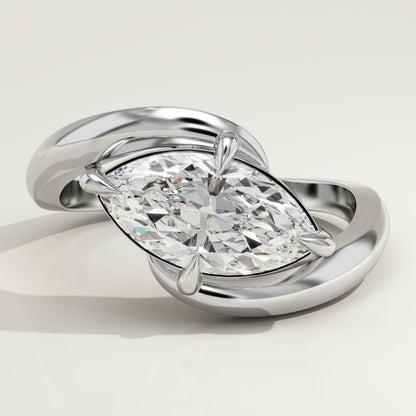 Marquise Cut Solitaire Lab-Grown Diamond Engagement Ring