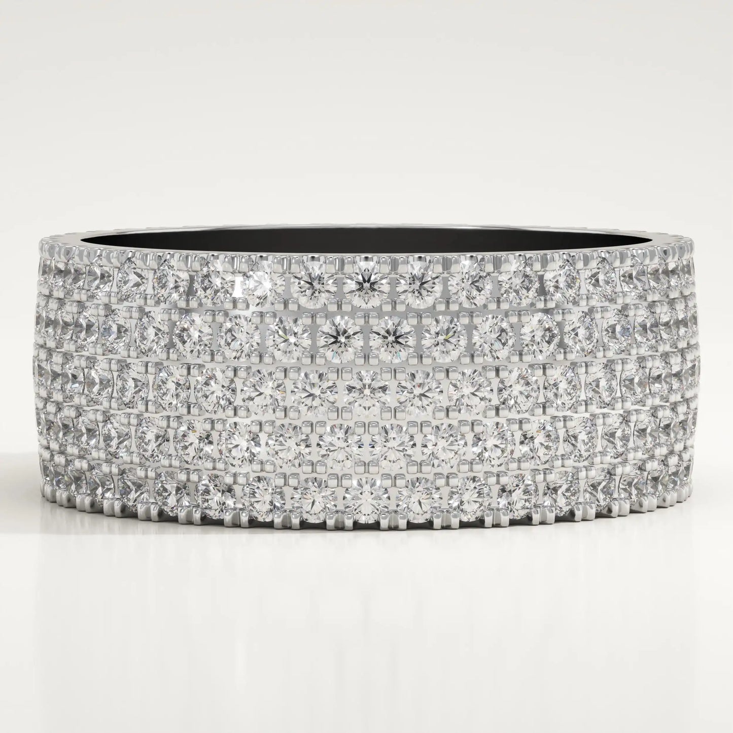 2.14 TCW Round Lab-Grown Diamond Multi Stone Wedding Band For Men
