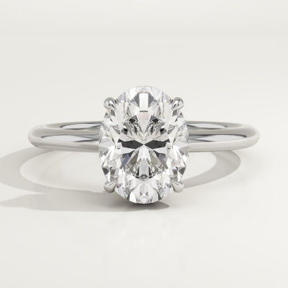 1.75 CT Oval Cut Solitaire Moissanite Engagement Ring
