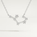 0.111 TCW Round Lab-Grown Diamond Saggitarius Constellation Necklace