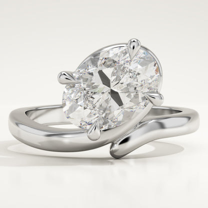 Oval Cut Solitaire Lab-Grown Diamond Engagement Ring