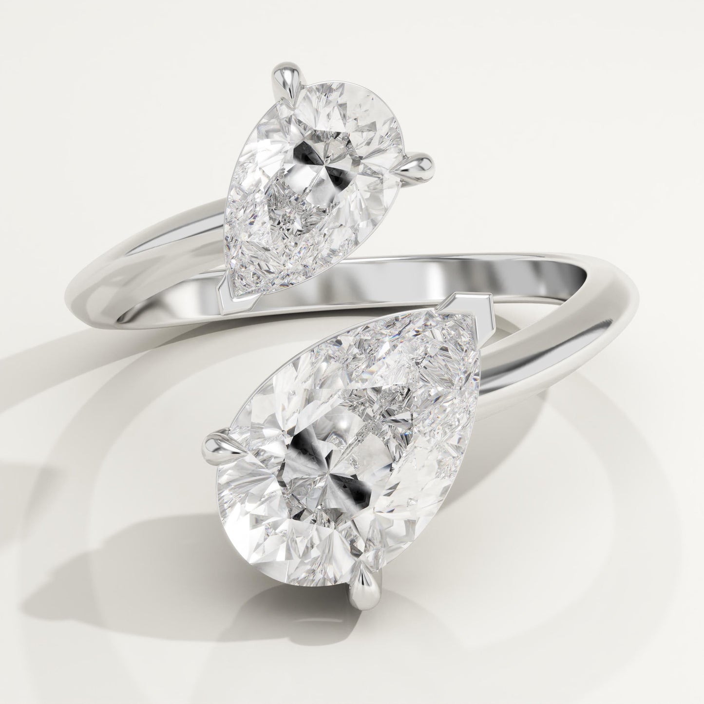 2.75 TCW Pear Cut Toi Et Moi Lab-Grown Diamond Engagement Ring