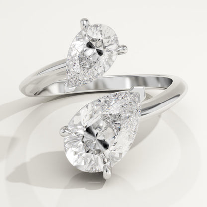 2.75 TCW Pear Cut Toi Et Moi Lab-Grown Diamond Engagement Ring