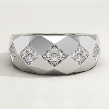 0.231 CT Round Lab-Grown Diamond Multi Stone Wedding Band For Men