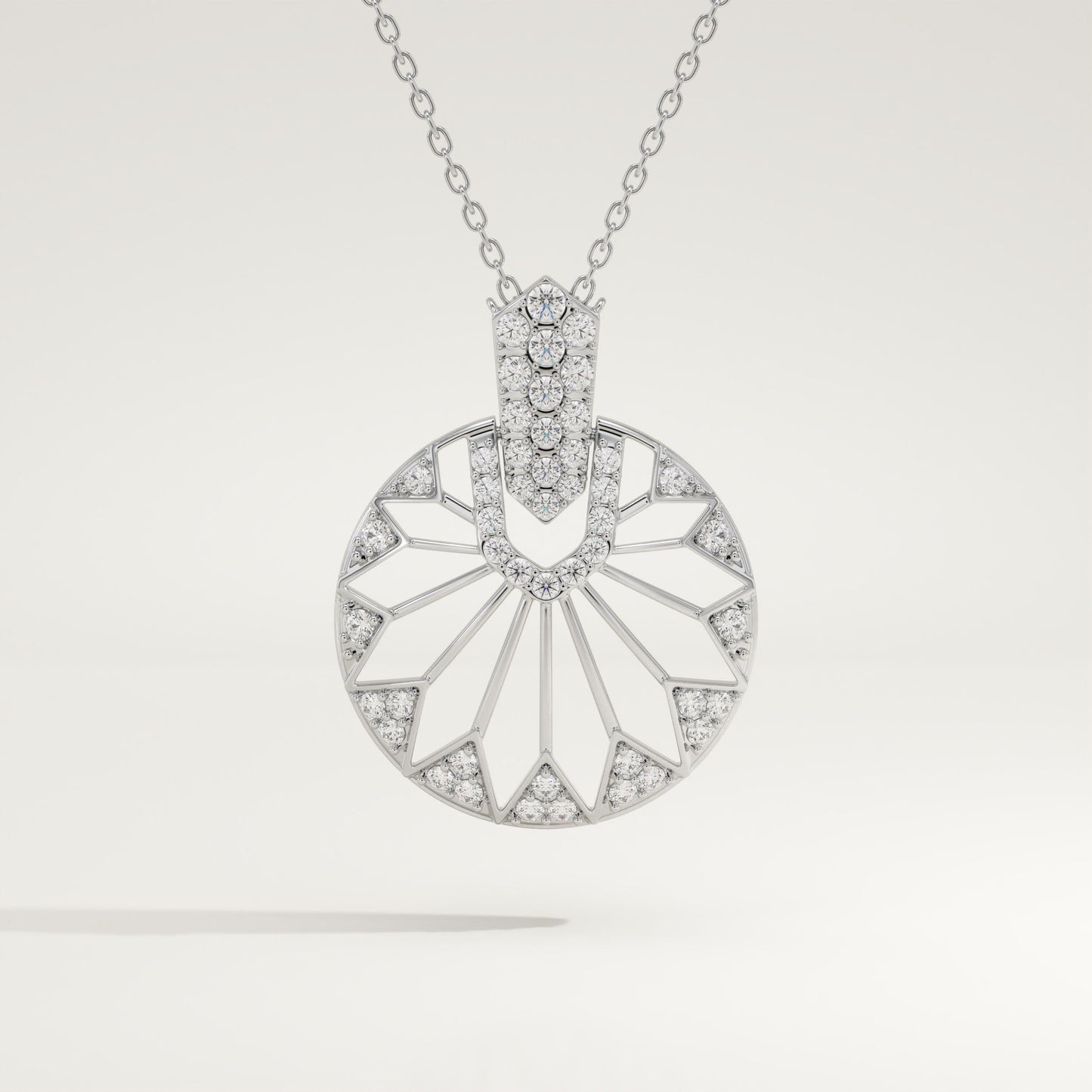 0.312 TCW Round Lab-Grown Diamond Charm Necklace
