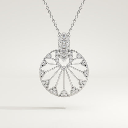 0.312 TCW Round Lab-Grown Diamond Charm Necklace