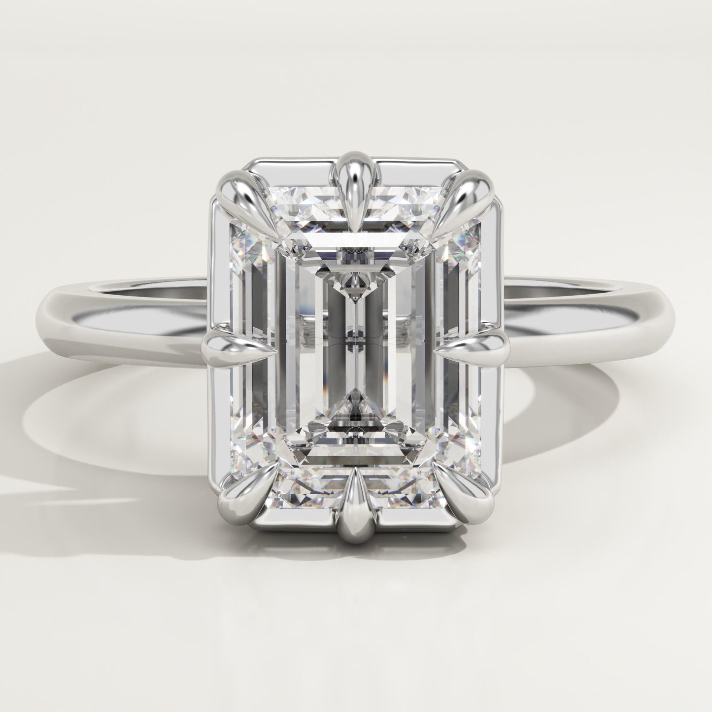 Emerald Cut Solitaire Lab-Grown Diamond Engagement Ring