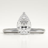 2.0 CT Pear Cut Solitaire Lab-Grown Diamond Engagement Ring