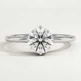 1.0 CT Round Cut Solitaire Lab-Grown Diamond Engagement Ring