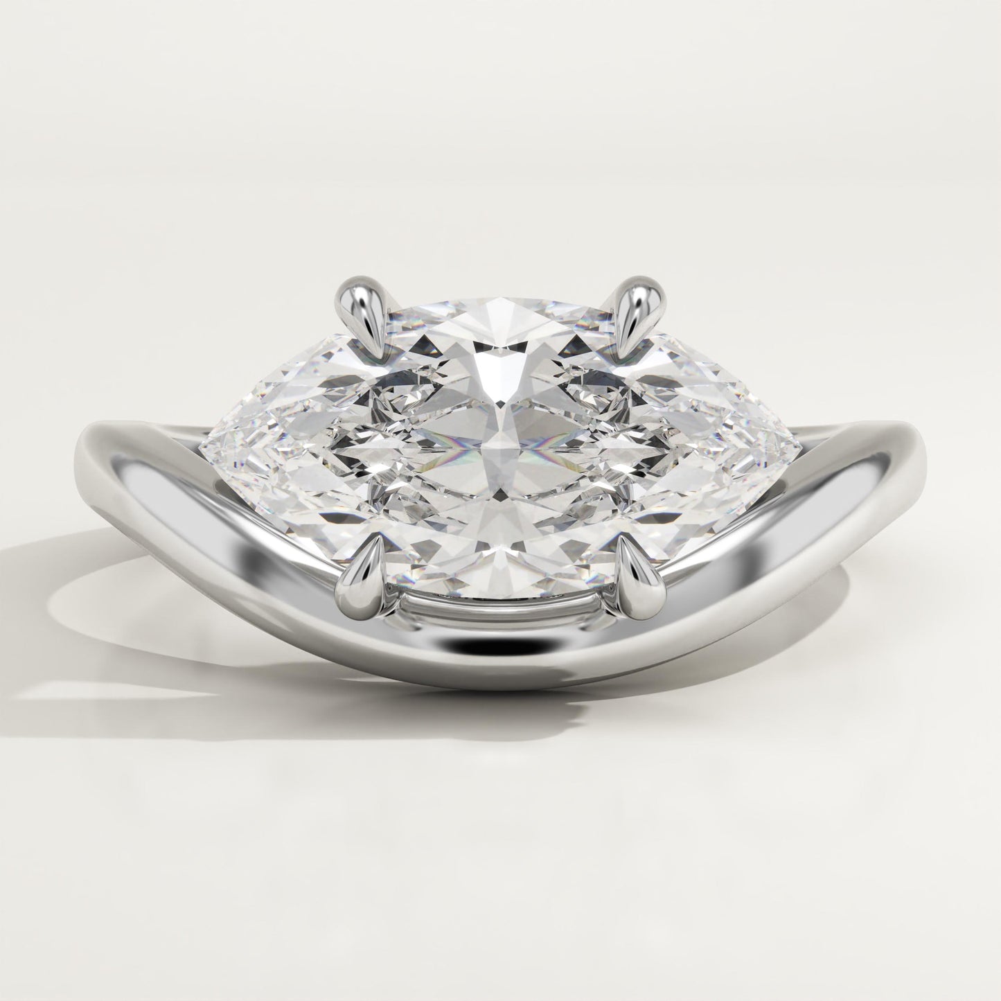 Marquise Cut Solitaire Lab-Grown Diamond Engagement Ring