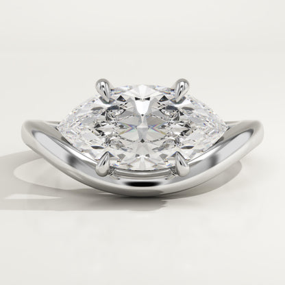 Marquise Cut Solitaire Lab-Grown Diamond Engagement Ring