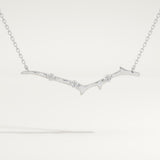 0.07 TCW Round Lab-Grown Diamond Nature Inspired Necklace