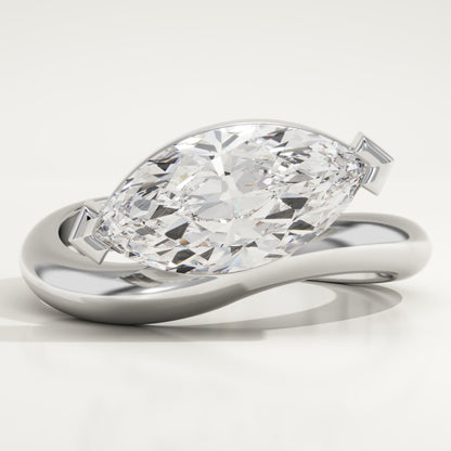 Marquise Cut Solitaire Lab-Grown Diamond Engagement Ring