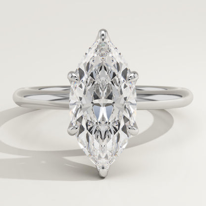 1.75 CT Marquise Cut Solitaire Moissanite Engagement Ring