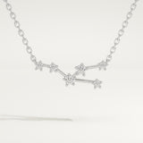 0.062 TCW Round Lab-Grown Diamond Taurus Constellation Necklace