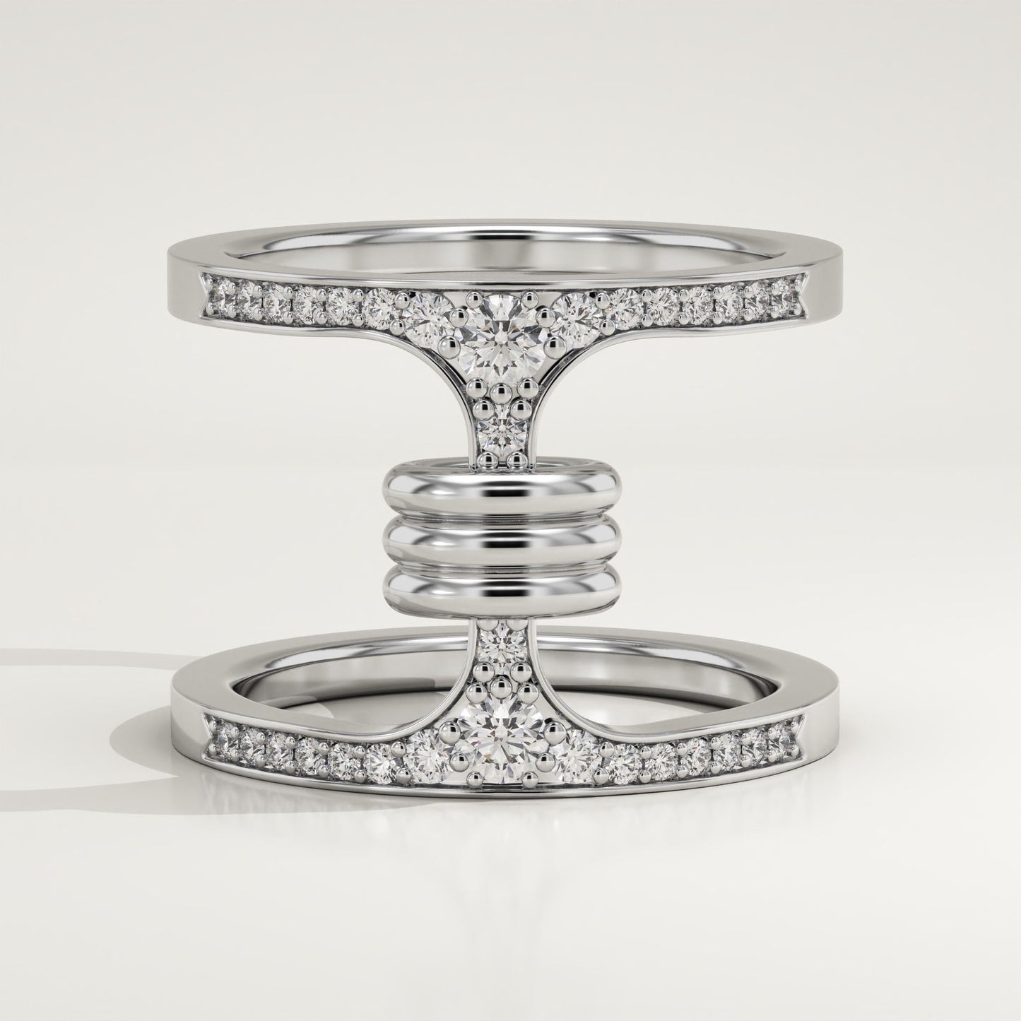 0.445 TCW Round Lab-Grown Diamond Double Shank Wedding Band