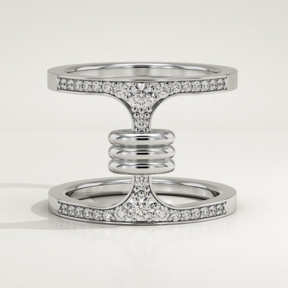 0.445 TCW Round Lab-Grown Diamond Double Shank Wedding Band