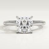 2.0 CT Cushion Cut Solitaire Lab-Grown Diamond Engagement Ring