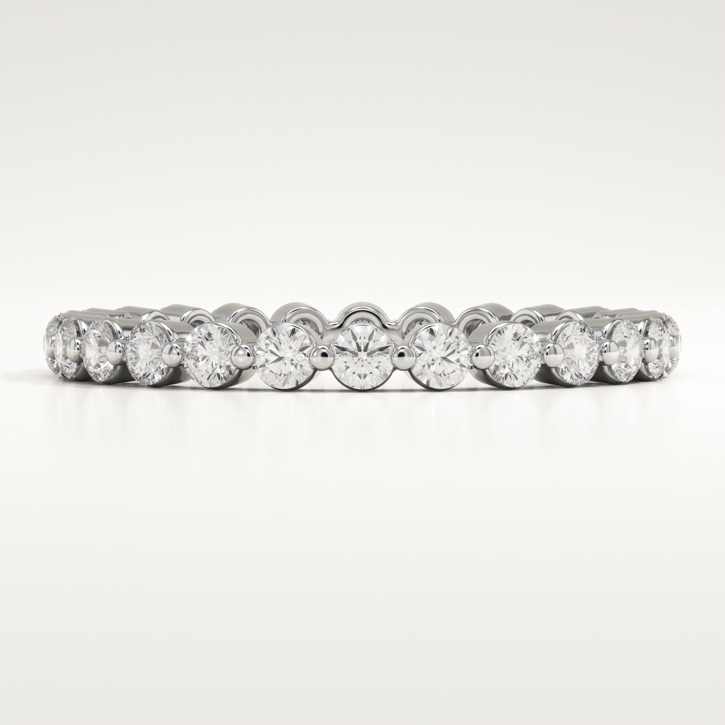 0.69 TCW Round Lab-Grown Diamond Full Eternity Wedding Band