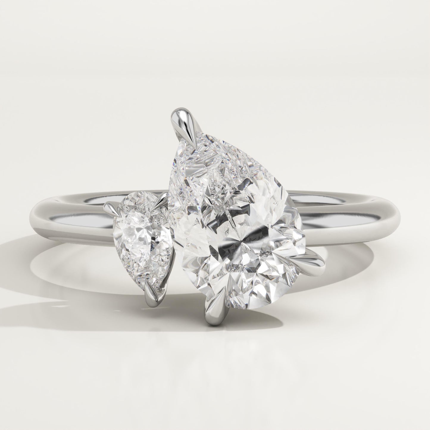 1.5 TCW Pear Cut Toi Et Moi Lab-Grown Diamond Engagement Ring