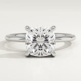 2.0 CT Cushion Cut Hidden Halo Lab-Grown Diamond Engagement Ring