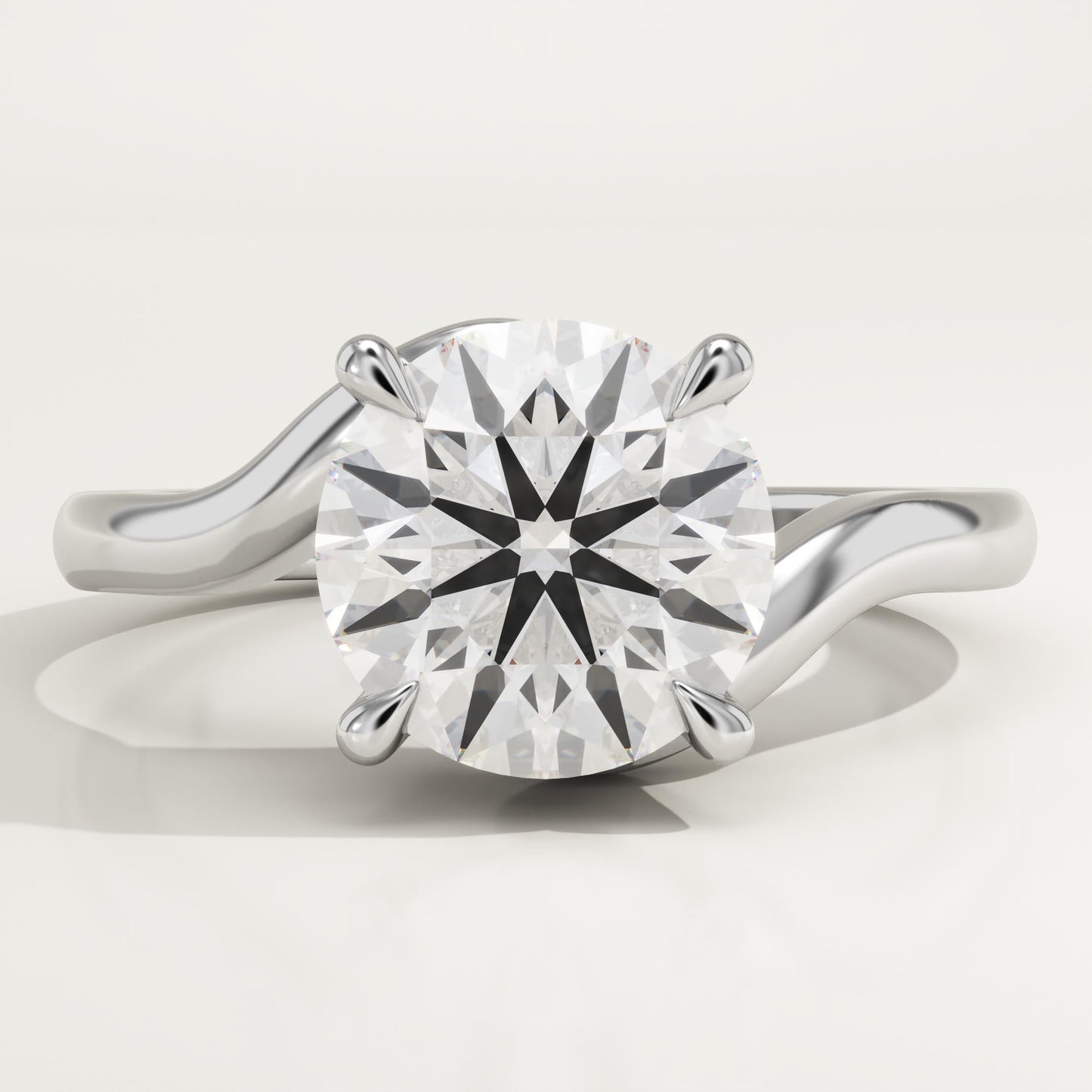 Round Cut Solitaire Lab-Grown Diamond Engagement Ring