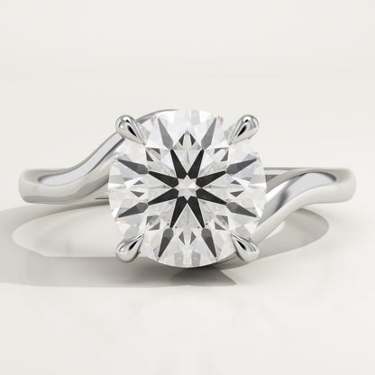 Round Cut Solitaire Lab-Grown Diamond Engagement Ring