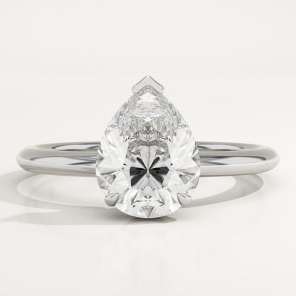 Pear Cut Solitaire Lab-Grown Diamond Engagement Ring