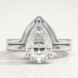 1.99 CT Pear Cut Solitaire Lab-Grown Diamond Bridal Set