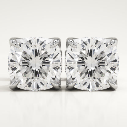 1 TCW Cushion Lab-Grown Diamond Stud Earrings