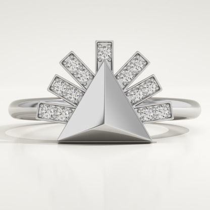 0.13 TCW Round Lab-Grown Diamond Unique Wedding Band