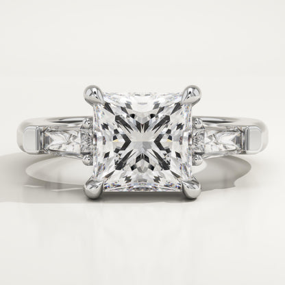 Princess Cut Three Stone Lab-Grown Diamond Engagement Ring