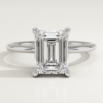 Emerald Cut Solitaire Lab-Grown Diamond Engagement Ring