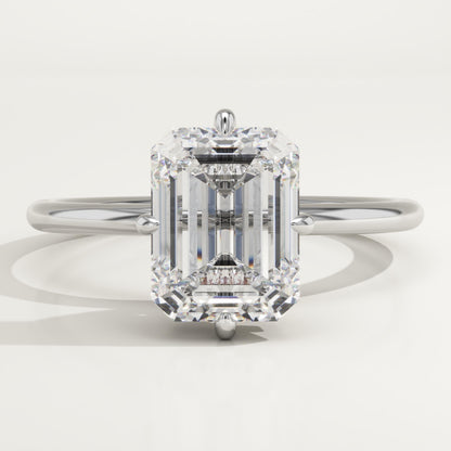 Emerald Cut Solitaire Lab-Grown Diamond Engagement Ring