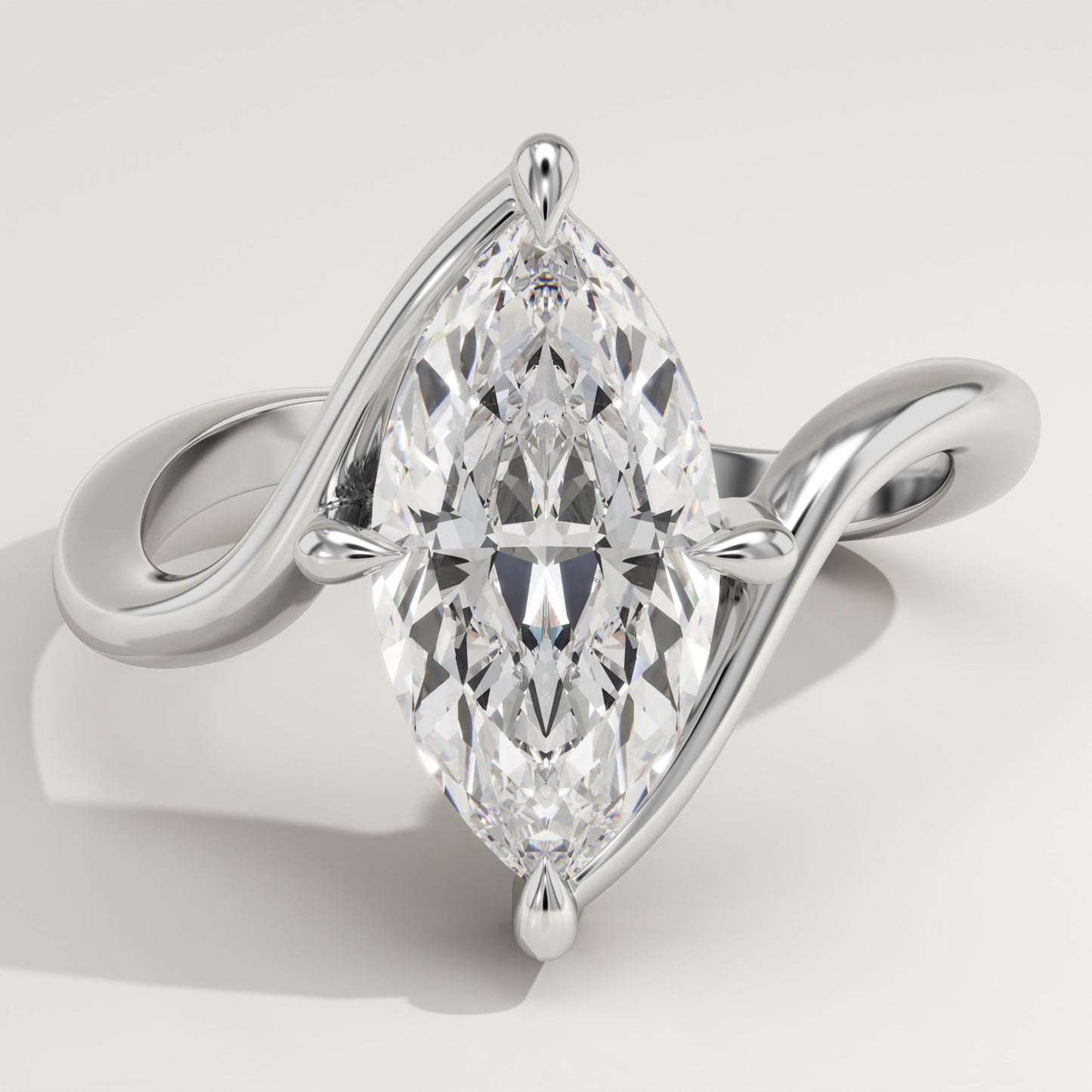 Marquise Cut Solitaire Lab-Grown Diamond Engagement Ring