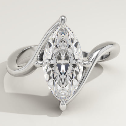 Marquise Cut Solitaire Lab-Grown Diamond Engagement Ring