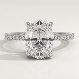 2.0 CT Oval Cut Pave Lab-Grown Diamond Engagement Ring