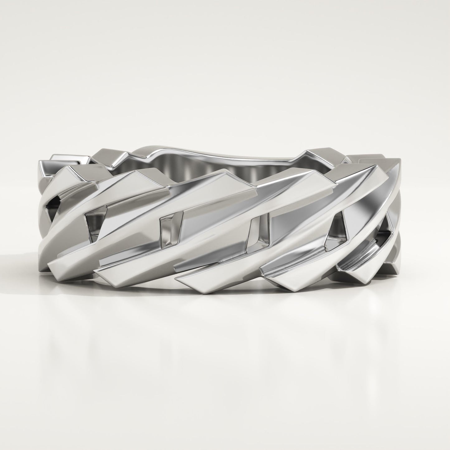 Blade Style Wedding Band For Men