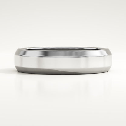 Beveled Edge Wedding Band