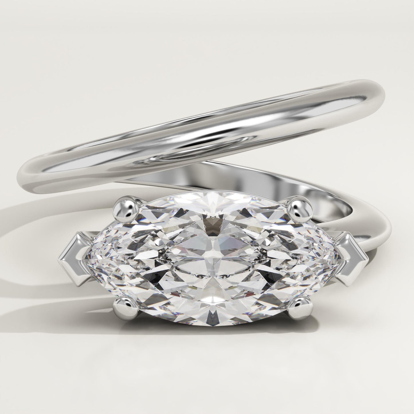 Marquise Cut Solitaire Lab-Grown Diamond Engagement Ring