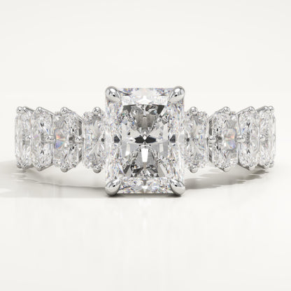 Radiant Cut Pave Lab-Grown Diamond Engagement Ring